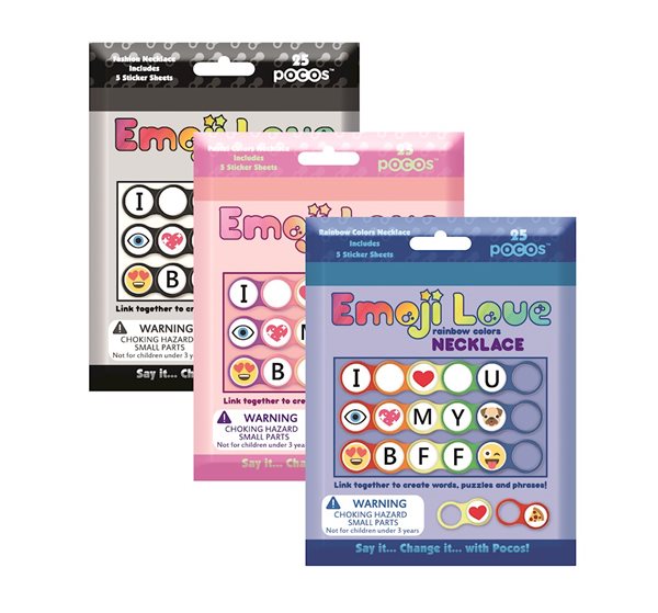 Bild av Pocos Emoji Love - Necklace 3-pack