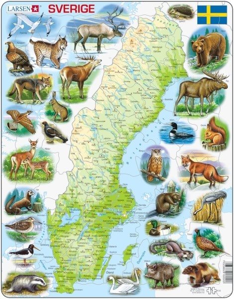 Bild av Pussel- Sverige