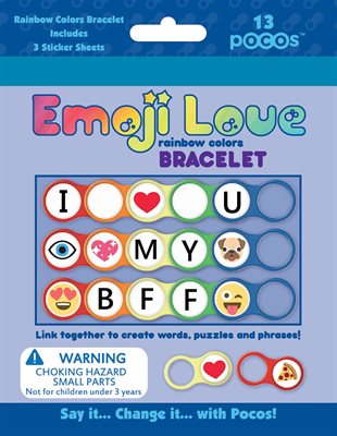 Pocos Emoji Love - Rainbow colors Bracelet 