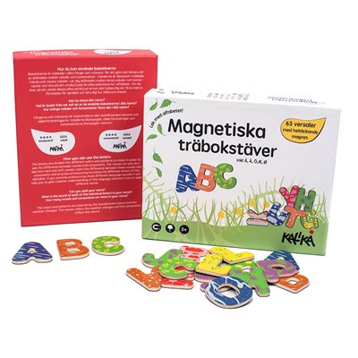 Magnetiska bokstäver i trä