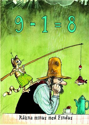 Findus 9-1=8 Räkna minus med Findus 